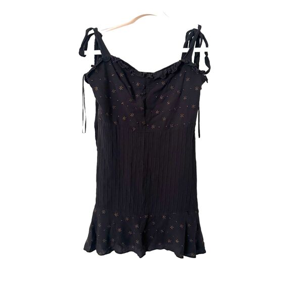 STEVIE MAY Celeste Star Embroidered Mini Dress Sz Medium - Picture 2 of 6